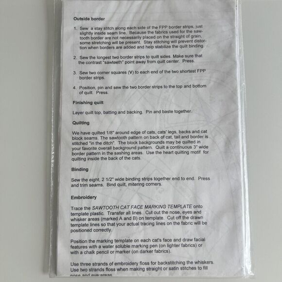 The City Stitcher Sawtooth Cats & Patches Of Joy Vintage Quilting Patterns - Picture 3 of 5